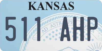 KS license plate 511AHP