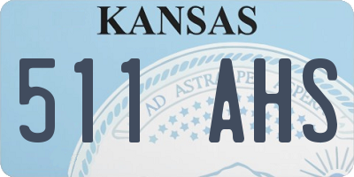 KS license plate 511AHS