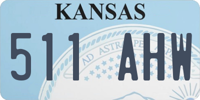 KS license plate 511AHW