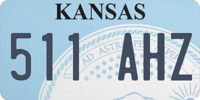 KS license plate 511AHZ
