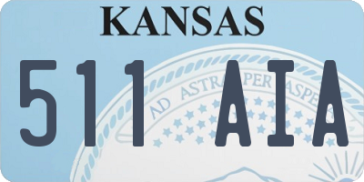 KS license plate 511AIA