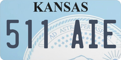 KS license plate 511AIE