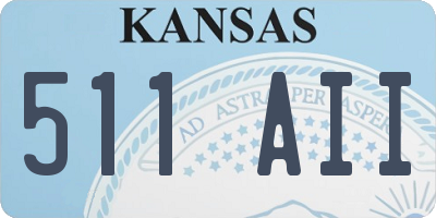 KS license plate 511AII