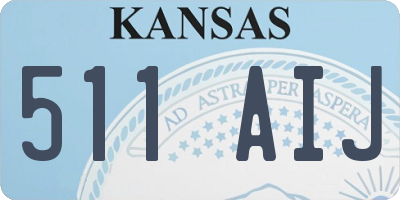 KS license plate 511AIJ