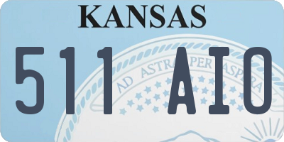 KS license plate 511AIO