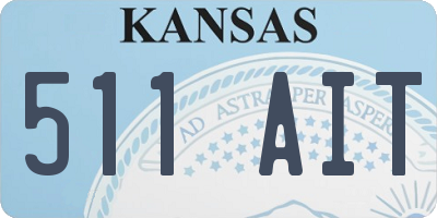 KS license plate 511AIT