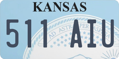 KS license plate 511AIU