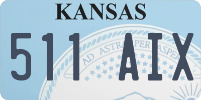 KS license plate 511AIX