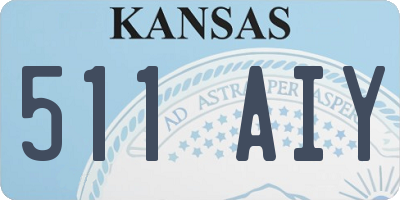 KS license plate 511AIY