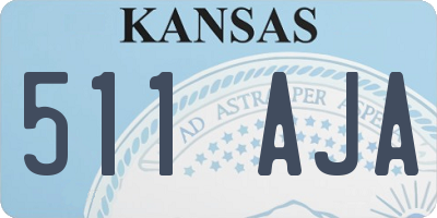 KS license plate 511AJA