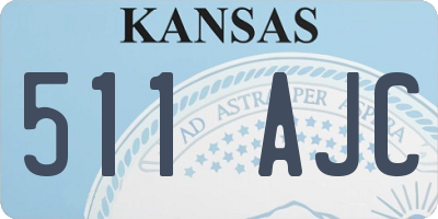 KS license plate 511AJC
