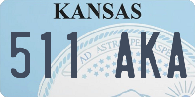 KS license plate 511AKA