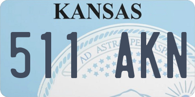 KS license plate 511AKN
