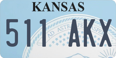 KS license plate 511AKX
