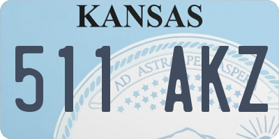 KS license plate 511AKZ