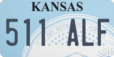 KS license plate 511ALF