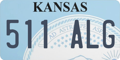 KS license plate 511ALG
