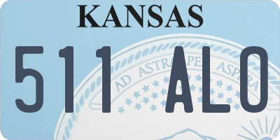 KS license plate 511ALO
