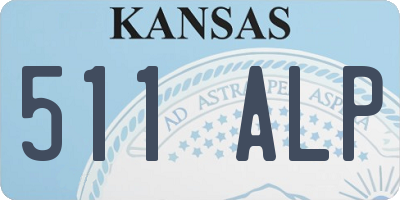 KS license plate 511ALP