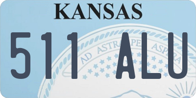 KS license plate 511ALU