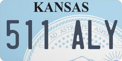 KS license plate 511ALY