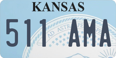 KS license plate 511AMA
