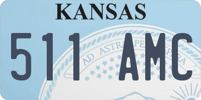 KS license plate 511AMC