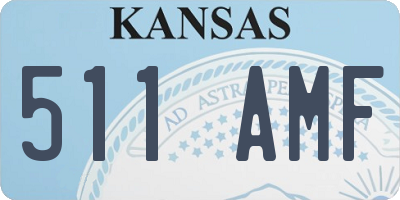 KS license plate 511AMF