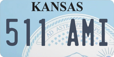KS license plate 511AMI