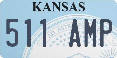 KS license plate 511AMP