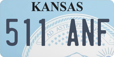 KS license plate 511ANF