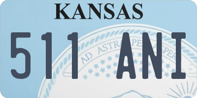 KS license plate 511ANI