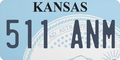 KS license plate 511ANM