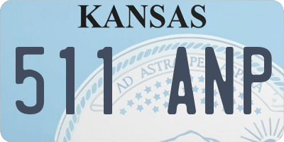 KS license plate 511ANP