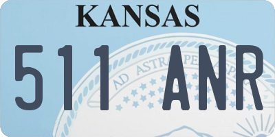 KS license plate 511ANR