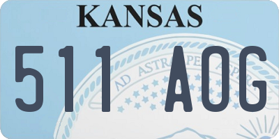 KS license plate 511AOG