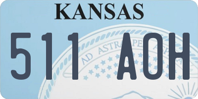 KS license plate 511AOH