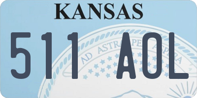 KS license plate 511AOL