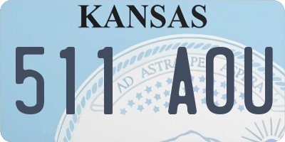 KS license plate 511AOU