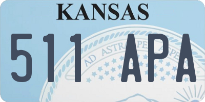 KS license plate 511APA