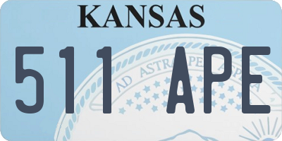 KS license plate 511APE