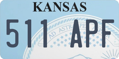 KS license plate 511APF