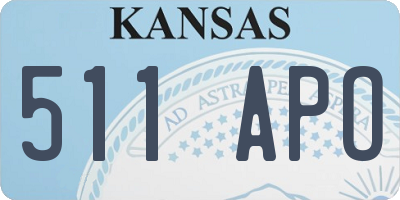 KS license plate 511APO