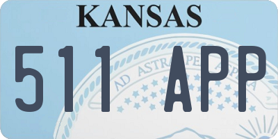 KS license plate 511APP