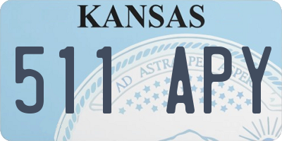 KS license plate 511APY