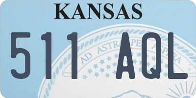 KS license plate 511AQL