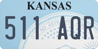 KS license plate 511AQR