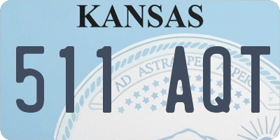 KS license plate 511AQT