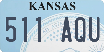 KS license plate 511AQU