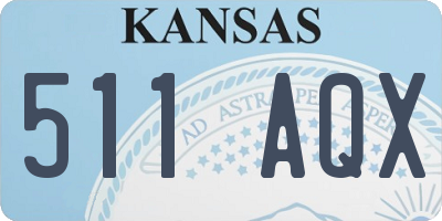 KS license plate 511AQX